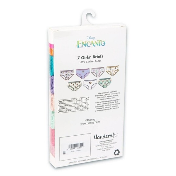 Girls Encanto 7 Pack Character Underwear, Size 8 - Picture 2 of 9